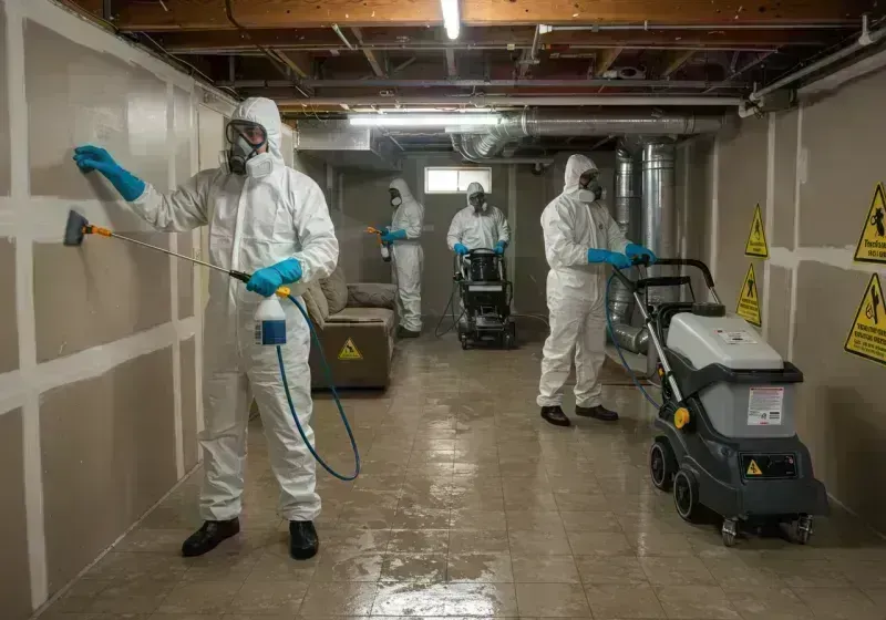 Basement Moisture Removal and Structural Drying process in Plattsburg, MO